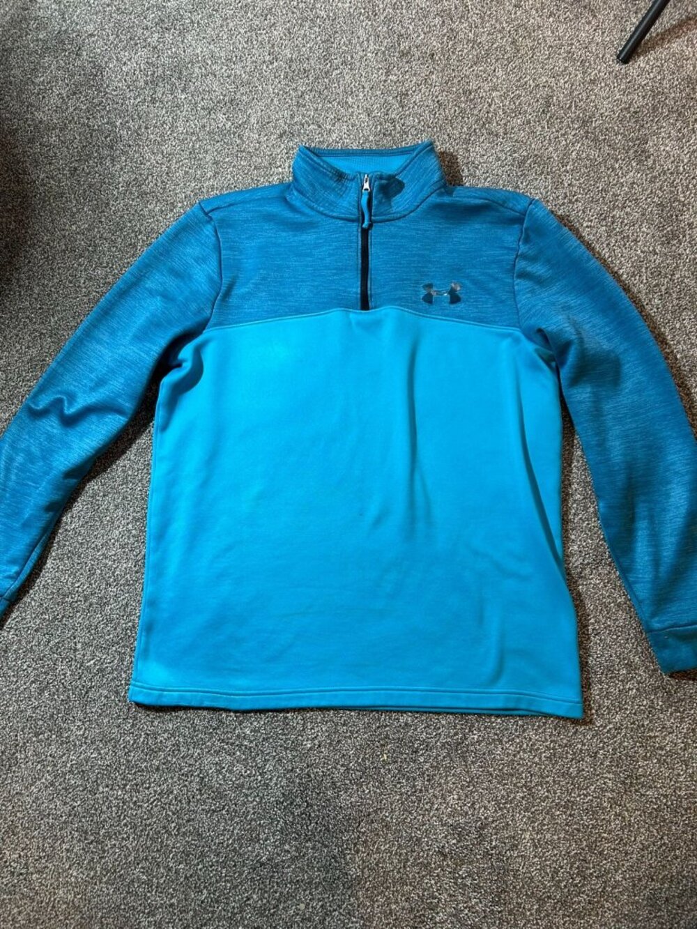 Under Armour ColdGear 1/4 Zip Pullover Blue Fleece Size S